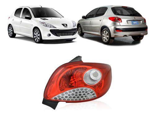 Faro Trasero Peugeot 207 Para 3 Y 5 Pts Retro Crom Derecho