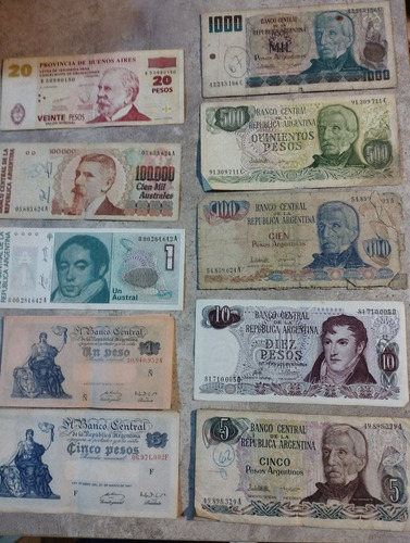 Billetes Antiguos Argentinos (Usado)