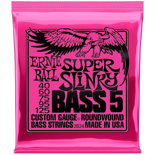 Encordoamento Ernie Ball 040 5 Cordas Contra Baixo Po2824
