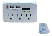 Comprar Protector Voltaje Triple 120v 15a Con 2 Puertos Usb Pickens 