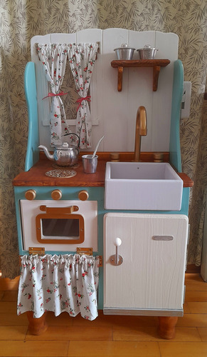 Cocinita Infantil De Diseño Verde Claro