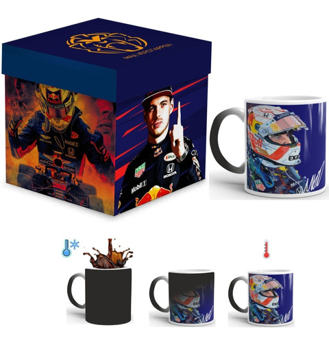 Formula 1 Taza Mágica Max Verstappen Con Autógrafo Y Caja