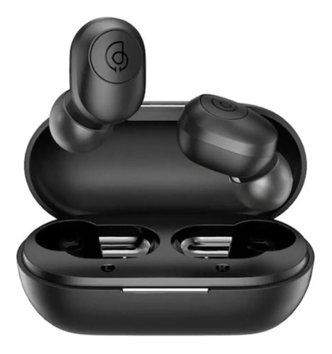 Audífono in-ear gamer inalámbrico Haylou GT Series GT2S negro con luz LED
