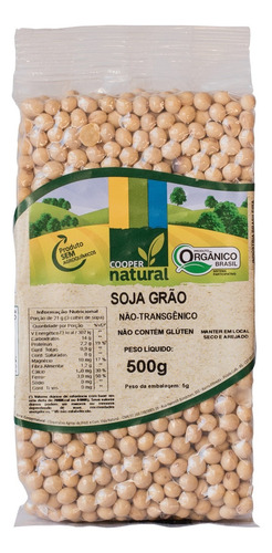 Soja Em Grãos Orgânica Não Transgênica 500g - Coopernatural