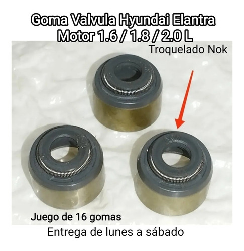 Goma Valvula Hyundai Elantra 1.6/1.8/2.0 22224-22000 16und