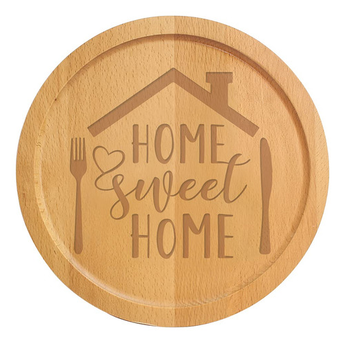 Home Sweet Grabado Perezoso Susan Tocadisco Madera Para Mesa