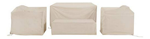 Set Funda Para Muebles De Vinilo Reforzado, 4 Piezas, Beige