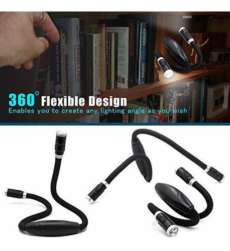 Upgrade Rechargeable Neck Light Hands Usb Book 4 Super