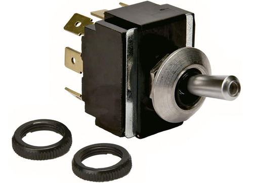 International Tg23020 Chrome On-off-on Dpdt Toggle Swit...