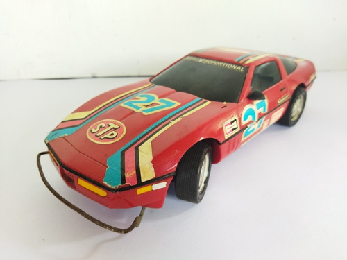 Auto Rc Rally Corvette Antiguo Rojo Radio Control Hever Stp