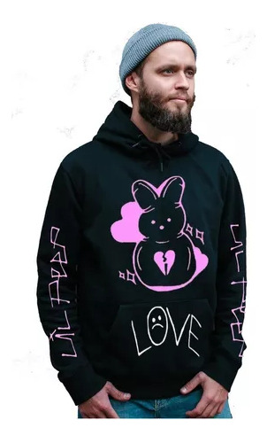 Buzo Canguro Lil Peep Bunny Love - Hip Hop Unisex