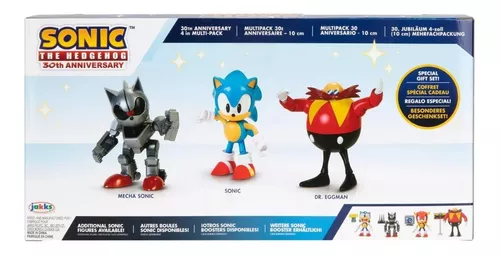 Bonecos Sonic Originais Importado Kit 3 Mecha Eggman 30 Anos