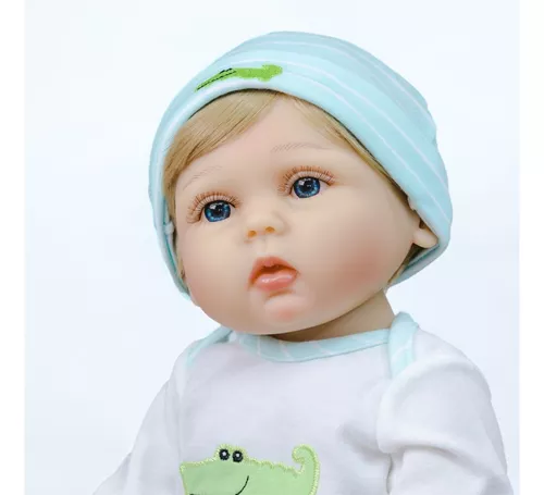 Boneca Bebê Reborn Menino 47 Cm Silicone - 10x Sem Juros