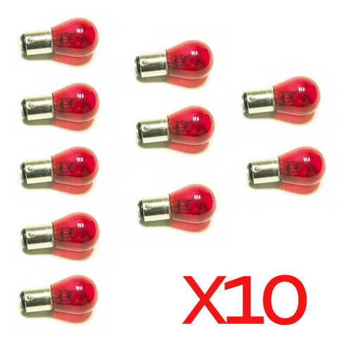 10 Focos 1157 Rojo 2 Polos Vf O Aremi