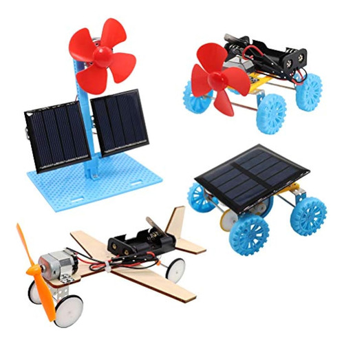 Kits Stem De Motor Eléctrico Y Energía Solar 4 En 1, Proyect