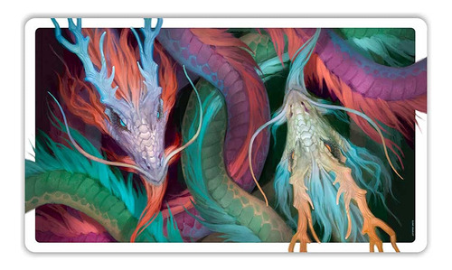 Paramint Dragons (stitched)  Mtg Playmat De Clint Cearley  C