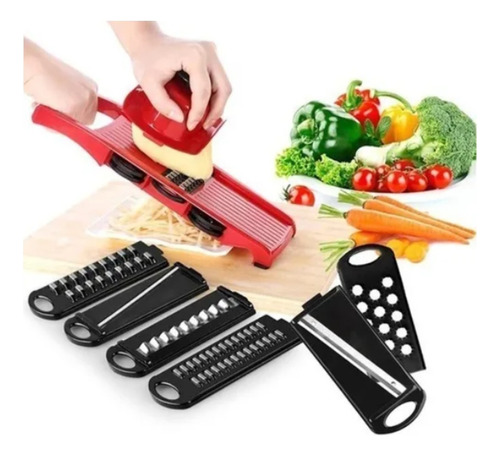 Cortador Verduras Mandoline 6 En 1 Rallador Rebanador