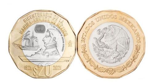 Moneda De 20 Pesos Marina  Armada De México 3 Pack
