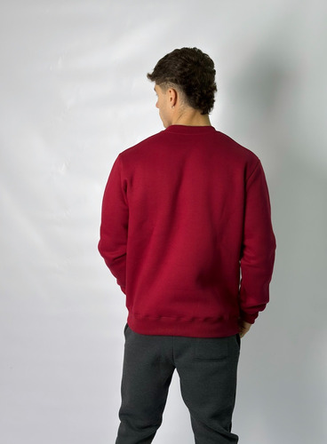Buzo Cuello Redondo Liso Hombre Frisa Invisible Premium