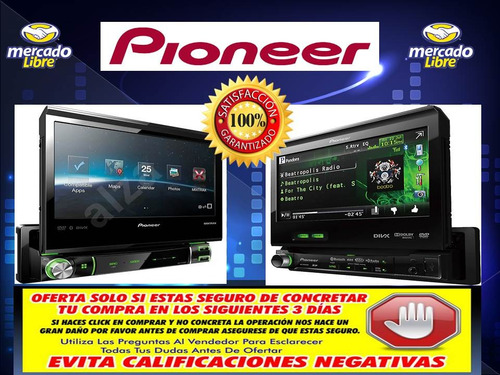 Imagen 3 de 6 de Reproductor Pantalla, Dvd De 7 Pionner Ahv-6300 Bt