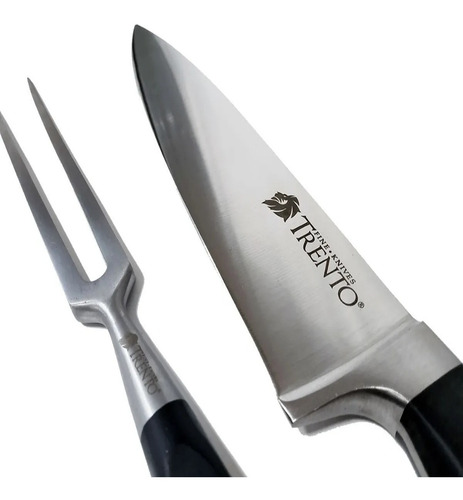 Imagen 2 de 10 de Juego Set Trento Asado Cuchillo 20 Cm + Tenedor Trinche