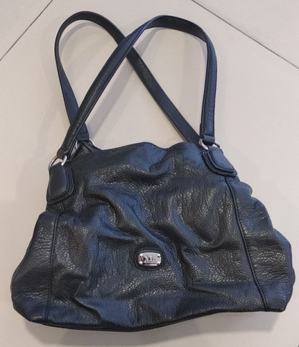 Cartera Xl Negra Mujer 3 Compartimientos Usada  