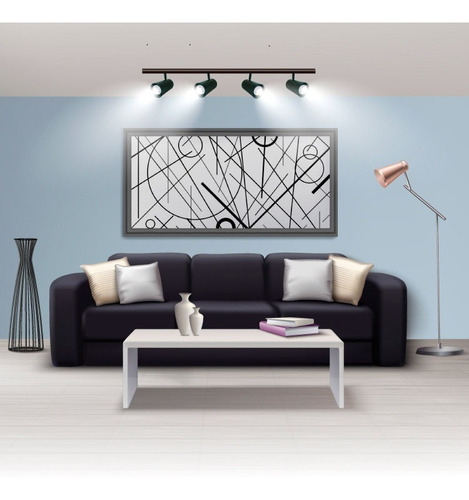 Lampara Techo Artefacto Iluminacion Cabezal Movil Apto Led Estructura Negro