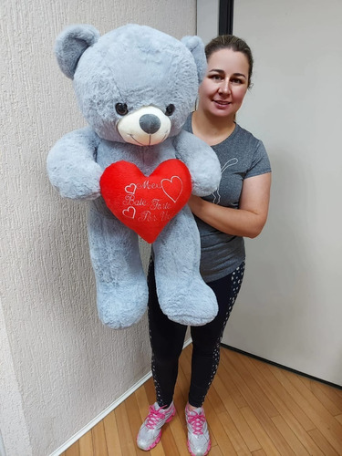 Ursinho Urso Love Azulado 65cm Presente Namorada Romântico