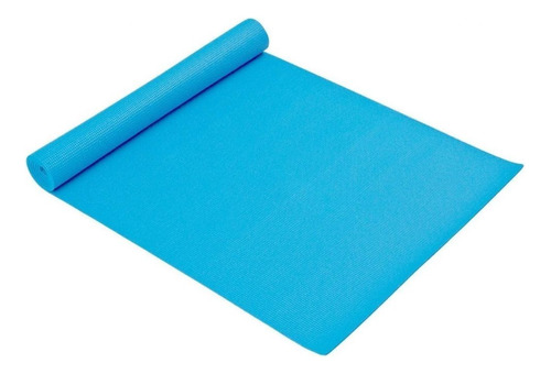 Tapete Colchonete Para Yoga Simples Em Eva Cor Azul