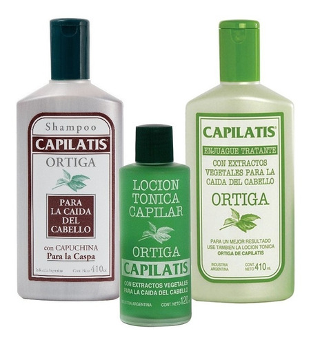 Shampoo Para La Caspa  + Enjuague + Locion Capilatis Ortiga