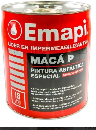 Pintura Asfaltica Emapi Maca P X  18lts - Polistorecaba