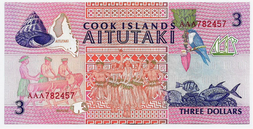 Fk Billete Islas Cook P7 1992 Grande Espectacular S/circular