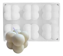 Comprar Molde De Silicona Mini Bubble Para Velas Jabones Resina Yeso