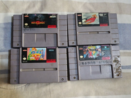4 Juegos Snes Battletoads Dragon Mortal Ii Rocketeer Push-ov (Usado)
