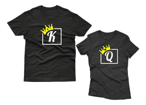 Set Duo 2 Playeras King Y Queen San Valentín Amor Amistad M5