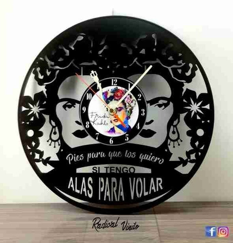 Reloj De Vinilo Frida Kahlo Regalos Decoracion 