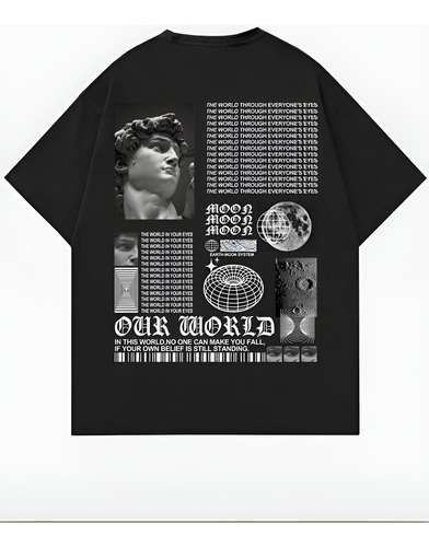 Shein Remera Hombre Negra Romwe Street Life