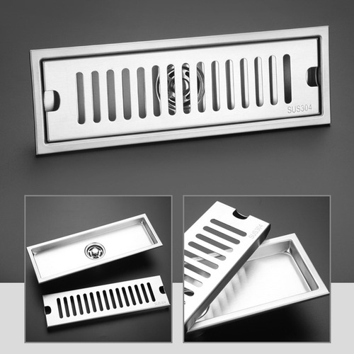 Juego De Acero Inoxidable Para Baño, Desagüe De Piso Largo,