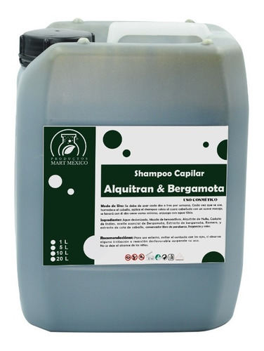 Shampoo Alquitrán De Hulla & Bergamota 2 En 1  (20 Litros)