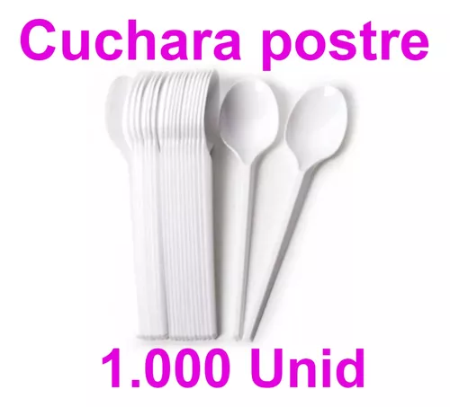 Cucharilla De Postre Blanca Plástico (millar X Precio Publi)