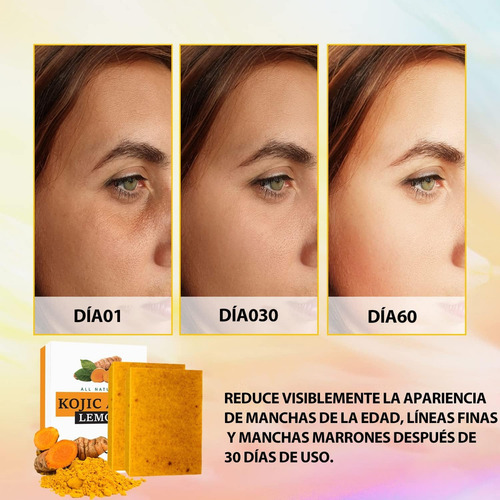 Jabón B, 4 Unidades, Limón Y Cúrcuma, Limpieza Profunda, Cúr