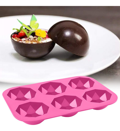 Molde De Chocolate Caliente Bomba Media Bola Bola Silicona P