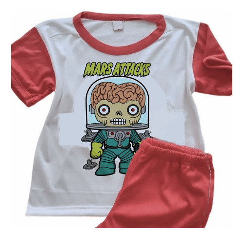 Pijamas Infantiles Manga Larga Estampadas Mars Attack - 7661