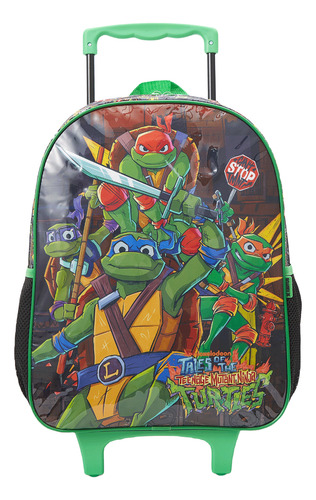Kit de mochila escolar Xeryus KIT T.NINJAS X VA25 com design Tartarugas Ninjas - preto