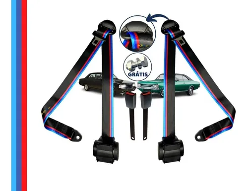 Kit Cinto De Segurança Esportivo Opala Quadrado Dianteiro Kit Cinto De Segurança Esportivo Opala Quadrado Dianteiro