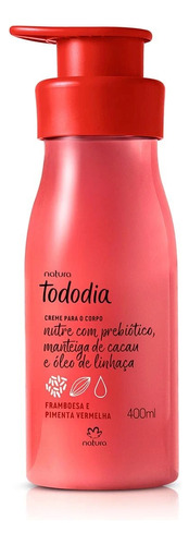 Crema De Cuerpo Frambuesa Y Pimienta Roja 400 Ml, Natura