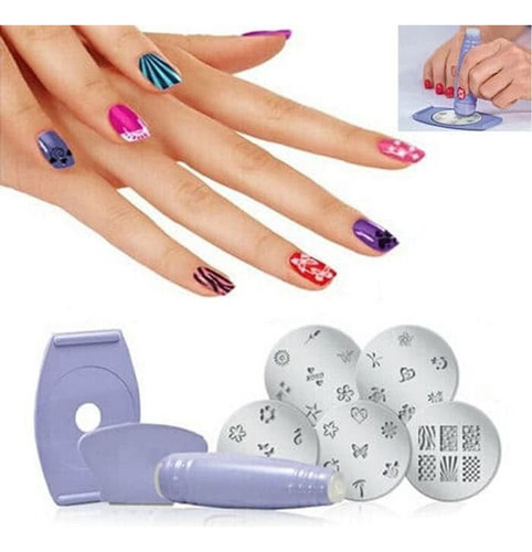 Kit Estampado Decoracion Uñas Beautycare Salon Express