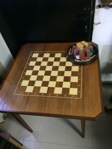 Mesa De Juego Marqueteada Reversible Cod Lxxxv