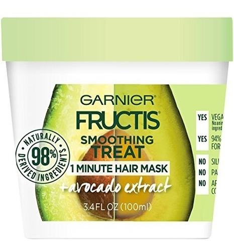 Garnier Fructis Smoothing Treat 1 Minute Hair Mask Extracto 