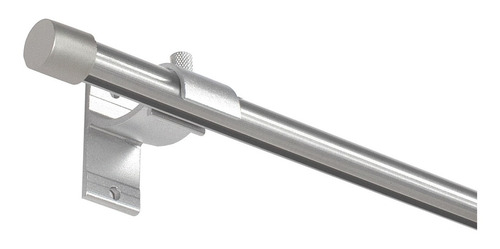 Kit Bella Arte Varão Trilho Suíço Deslizante Wave 19mm 4m Alumínio Cor Escovado